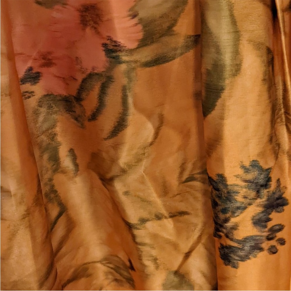 Anthropologie Gold Floral Prom Dress - Picture 7 of 10